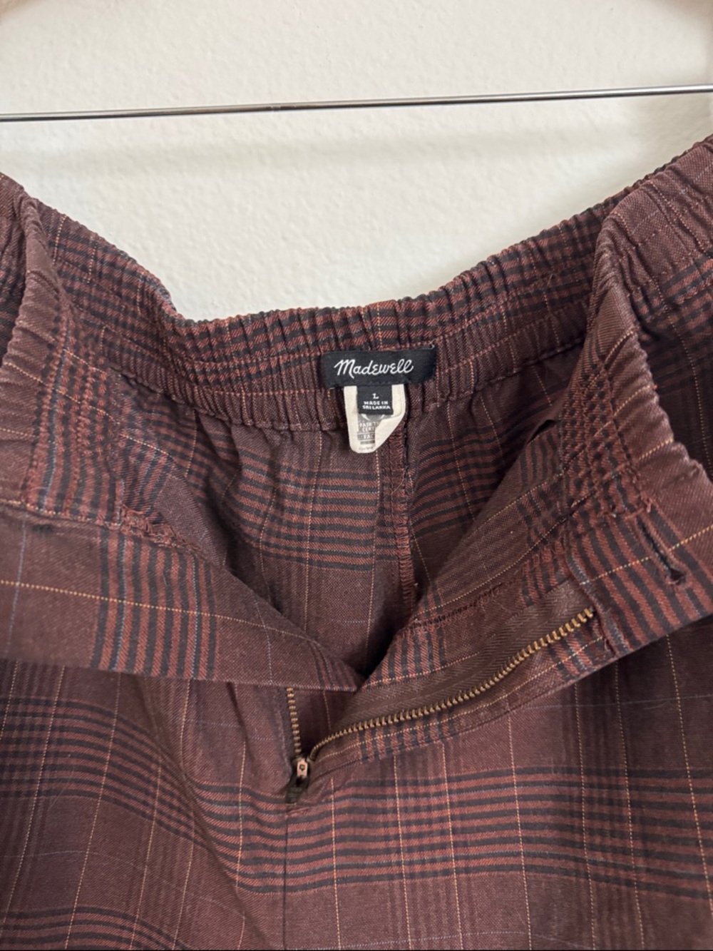 Madewell Brown Plaid Trousers - Picture 4 of 5